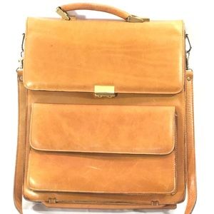 Vintage Briefcase Messenger Bag Attache Distressed